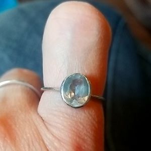 Blue topaz ring